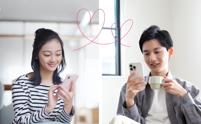 スマホでオンライン結婚相談所を比べる30代の男女|エン婚活エージェント - はなまるプロ