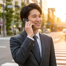 仕事帰りに一人で駅から歩く30代の男性の写真。出会いの場がない - はなまるプロ